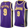 Purple Wesley Matthews Lakers #9 Twill Basketball Jersey FREE SHIPPING