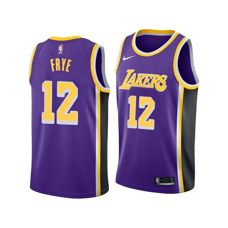 Purple Channing Frye Lakers #12 Twill Basketball Jersey FREE SHIPPING
