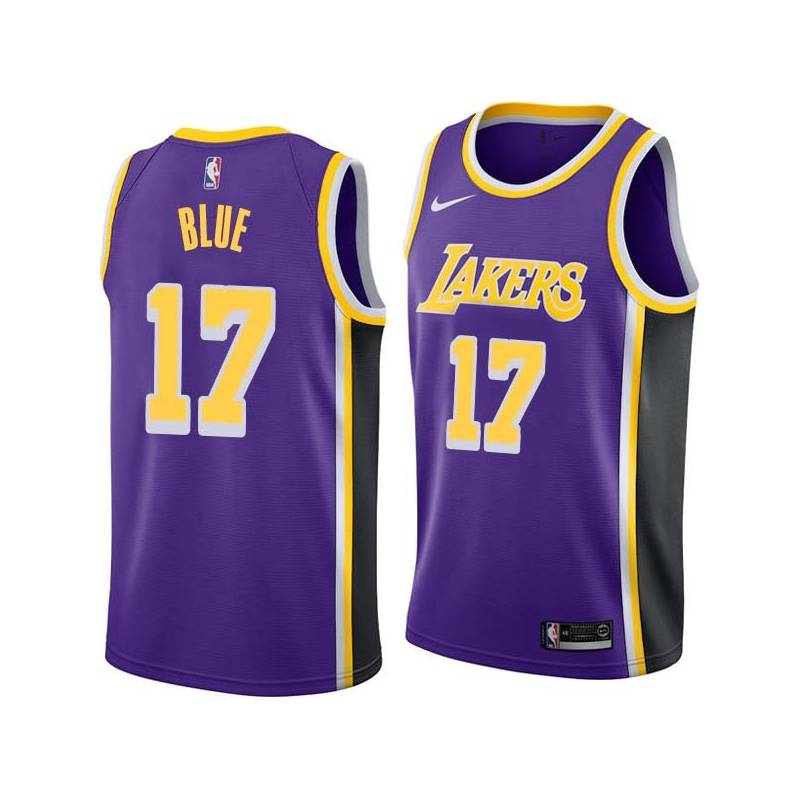 Purple Vander Blue Lakers #17 Twill Basketball Jersey FREE SHIPPING