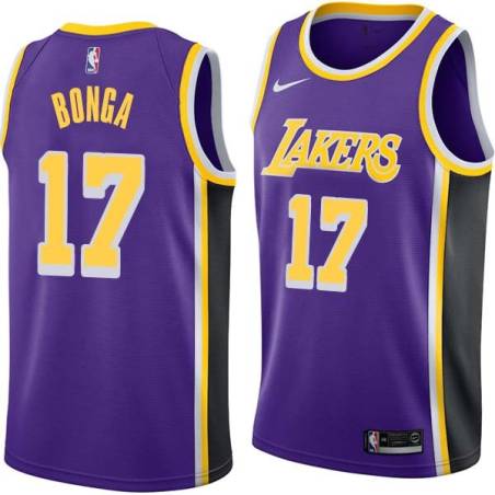 Purple Isaac Bonga Lakers #17 Twill Basketball Jersey FREE SHIPPING
