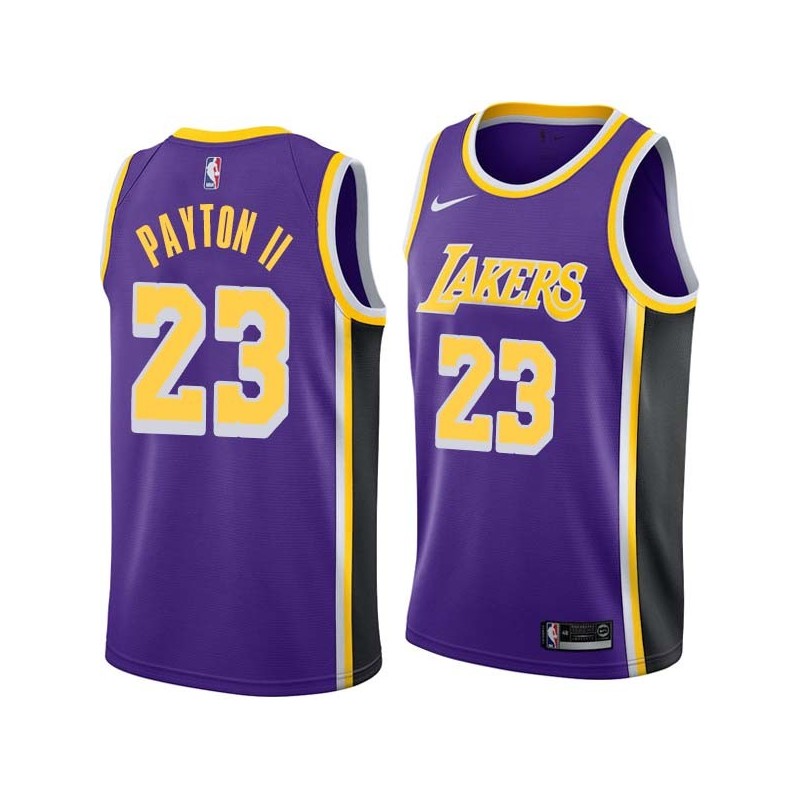 Purple Gary Payton II Lakers #23 Twill Basketball Jersey FREE SHIPPING