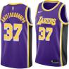 Purple Kostas Antetokounmpo Lakers #37 Twill Basketball Jersey FREE SHIPPING