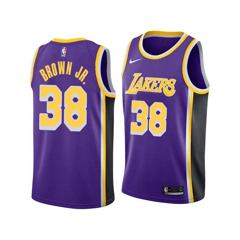 Purple Chaundee Brown Jr. Lakers #38 Twill Basketball Jersey FREE SHIPPING