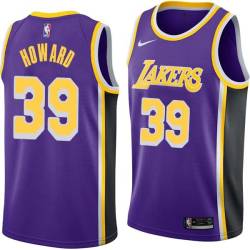 Purple Dwight Howard Lakers #39 Twill Basketball Jersey FREE SHIPPING