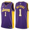 Purple2 Wes Matthews Twill Basketball Jersey -Lakers #1 Matthews Twill Jerseys, FREE SHIPPING