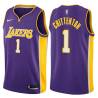Purple2 Javaris Crittenton Twill Basketball Jersey -Lakers #1 Crittenton Twill Jerseys, FREE SHIPPING