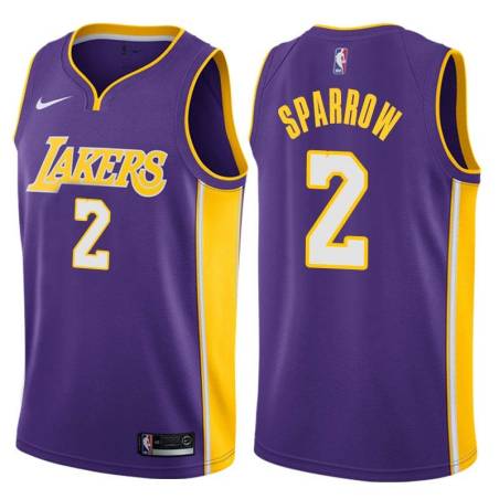 Purple2 Rory Sparrow Twill Basketball Jersey -Lakers #2 Sparrow Twill Jerseys, FREE SHIPPING