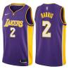 Purple2 Elias Harris Twill Basketball Jersey -Lakers #2 Harris Twill Jerseys, FREE SHIPPING