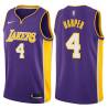 Purple2 Ron Harper Twill Basketball Jersey -Lakers #4 Harper Twill Jerseys, FREE SHIPPING