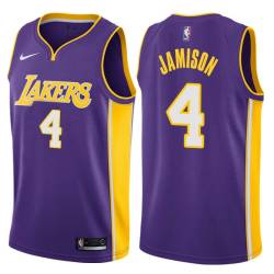 Purple2 Antawn Jamison Twill Basketball Jersey -Lakers #4 Jamison Twill Jerseys, FREE SHIPPING