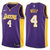 Purple2 Ryan Kelly Twill Basketball Jersey -Lakers #4 Kelly Twill Jerseys, FREE SHIPPING