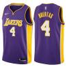 Purple2 Marcelo Huertas Twill Basketball Jersey -Lakers #4 Huertas Twill Jerseys, FREE SHIPPING