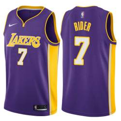 Purple2 Isaiah Rider Twill Basketball Jersey -Lakers #7 Rider Twill Jerseys, FREE SHIPPING