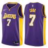 Purple2 Brian Cook Twill Basketball Jersey -Lakers #7 Cook Twill Jerseys, FREE SHIPPING