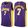 Purple2 Darius Johnson-Odom Twill Basketball Jersey -Lakers #7 Johnson-Odom Twill Jerseys, FREE SHIPPING