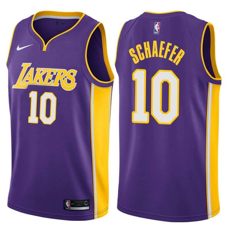 Purple2 Herm Schaefer Twill Basketball Jersey -Lakers #10 Schaefer Twill Jerseys, FREE SHIPPING