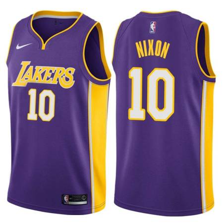 Purple2 Norm Nixon Twill Basketball Jersey -Lakers #10 Nixon Twill Jerseys, FREE SHIPPING