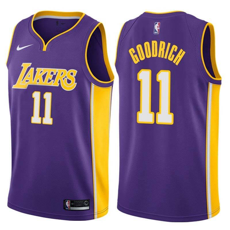 Purple2 Gail Goodrich Twill Basketball Jersey -Lakers #11 Goodrich Twill Jerseys, FREE SHIPPING