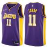 Purple2 Bo Lamar Twill Basketball Jersey -Lakers #11 Lamar Twill Jerseys, FREE SHIPPING