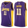 Purple2 Karl Malone Twill Basketball Jersey -Lakers #11 Malone Twill Jerseys, FREE SHIPPING
