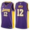 Purple2 Don Smith Twill Basketball Jersey -Lakers #12 Smith Twill Jerseys, FREE SHIPPING