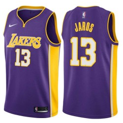 Purple2 Tony Jaros Twill Basketball Jersey -Lakers #13 Jaros Twill Jerseys, FREE SHIPPING