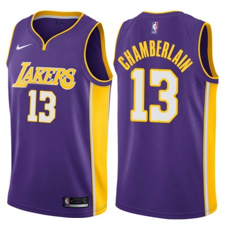 Purple2 Wilt Chamberlain Twill Basketball Jersey -Lakers #13 Chamberlain Twill Jerseys, FREE SHIPPING