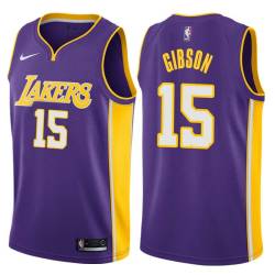 Purple2 Mel Gibson Twill Basketball Jersey -Lakers #15 Gibson Twill Jerseys, FREE SHIPPING