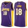 Purple2 Arnie Ferrin Twill Basketball Jersey -Lakers #18 Ferrin Twill Jerseys, FREE SHIPPING