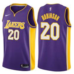 Purple2 Rumeal Robinson Twill Basketball Jersey -Lakers #20 Robinson Twill Jerseys, FREE SHIPPING
