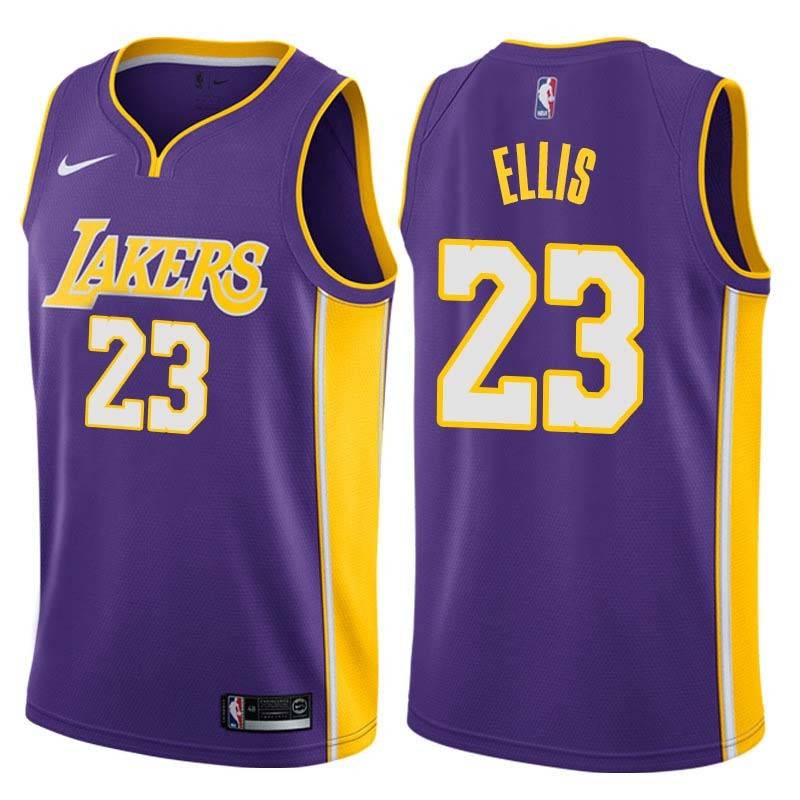 Purple2 Boo Ellis Twill Basketball Jersey -Lakers #23 Ellis Twill Jerseys, FREE SHIPPING