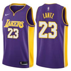 Purple2 Stu Lantz Twill Basketball Jersey -Lakers #23 Lantz Twill Jerseys, FREE SHIPPING