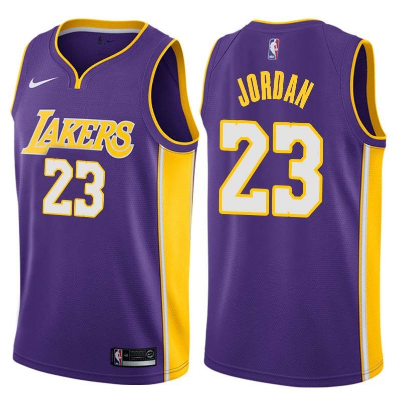 Purple2 Reggie Jordan Twill Basketball Jersey -Lakers #23 Jordan Twill Jerseys, FREE SHIPPING