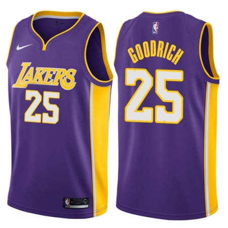 Purple2 Gail Goodrich Twill Basketball Jersey -Lakers #25 Goodrich Twill Jerseys, FREE SHIPPING