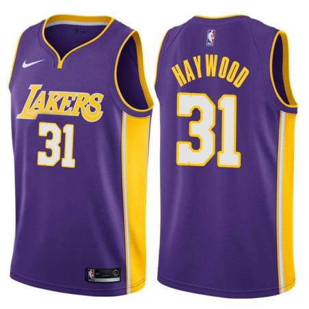 Purple2 Spencer Haywood Twill Basketball Jersey -Lakers #31 Haywood Twill Jerseys, FREE SHIPPING