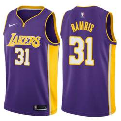 Purple2 Kurt Rambis Twill Basketball Jersey -Lakers #31 Rambis Twill Jerseys, FREE SHIPPING