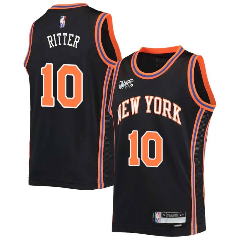 2021-22City Tex Ritter Twill Basketball Jersey -Knicks #10 Ritter Twill Jerseys, FREE SHIPPING