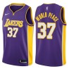 Purple2 Metta World Peace Twill Basketball Jersey -Lakers #37 World Peace Twill Jerseys, FREE SHIPPING