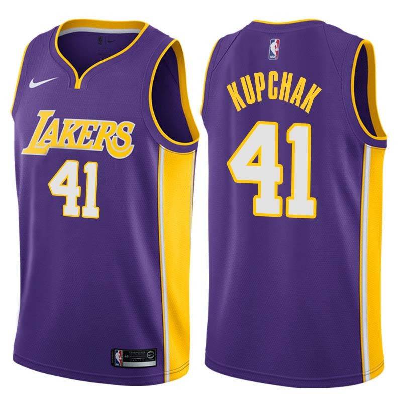 Purple2 Mitch Kupchak Twill Basketball Jersey -Lakers #41 Kupchak Twill Jerseys, FREE SHIPPING