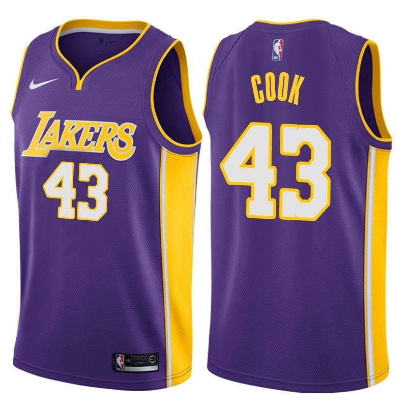 Purple2 Brian Cook Twill Basketball Jersey -Lakers #43 Cook Twill Jerseys, FREE SHIPPING