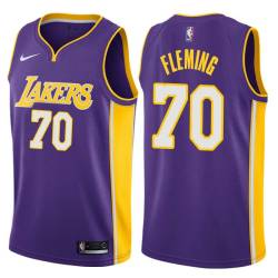 Purple2 Ed Fleming Twill Basketball Jersey -Lakers #70 Fleming Twill Jerseys, FREE SHIPPING