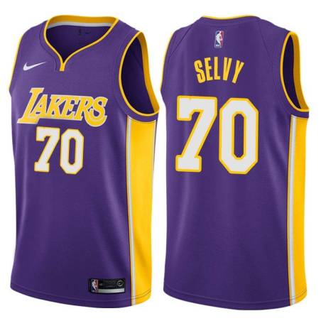 Purple2 Frank Selvy Twill Basketball Jersey -Lakers #70 Selvy Twill Jerseys, FREE SHIPPING