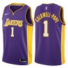 Purple2 Kentavious Caldwell-Pope Lakers #1 Twill Basketball Jersey FREE SHIPPING