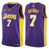 Purple2 Carmelo Anthony Lakers #7 Twill Basketball Jersey FREE SHIPPING