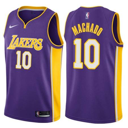 Purple2 Scott Machado Lakers #10 Twill Basketball Jersey FREE SHIPPING