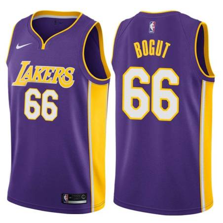 Purple2 Andrew Bogut Lakers #66 Twill Basketball Jersey FREE SHIPPING