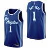 Royal Classic Wes Matthews Twill Basketball Jersey -Lakers #1 Matthews Twill Jerseys, FREE SHIPPING