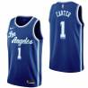 Royal Classic Maurice Carter Twill Basketball Jersey -Lakers #1 Carter Twill Jerseys, FREE SHIPPING