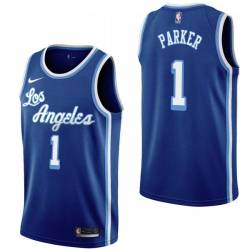 Royal Classic Smush Parker Twill Basketball Jersey -Lakers #1 Parker Twill Jerseys, FREE SHIPPING