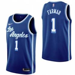 Royal Classic Jordan Farmar Twill Basketball Jersey -Lakers #1 Farmar Twill Jerseys, FREE SHIPPING